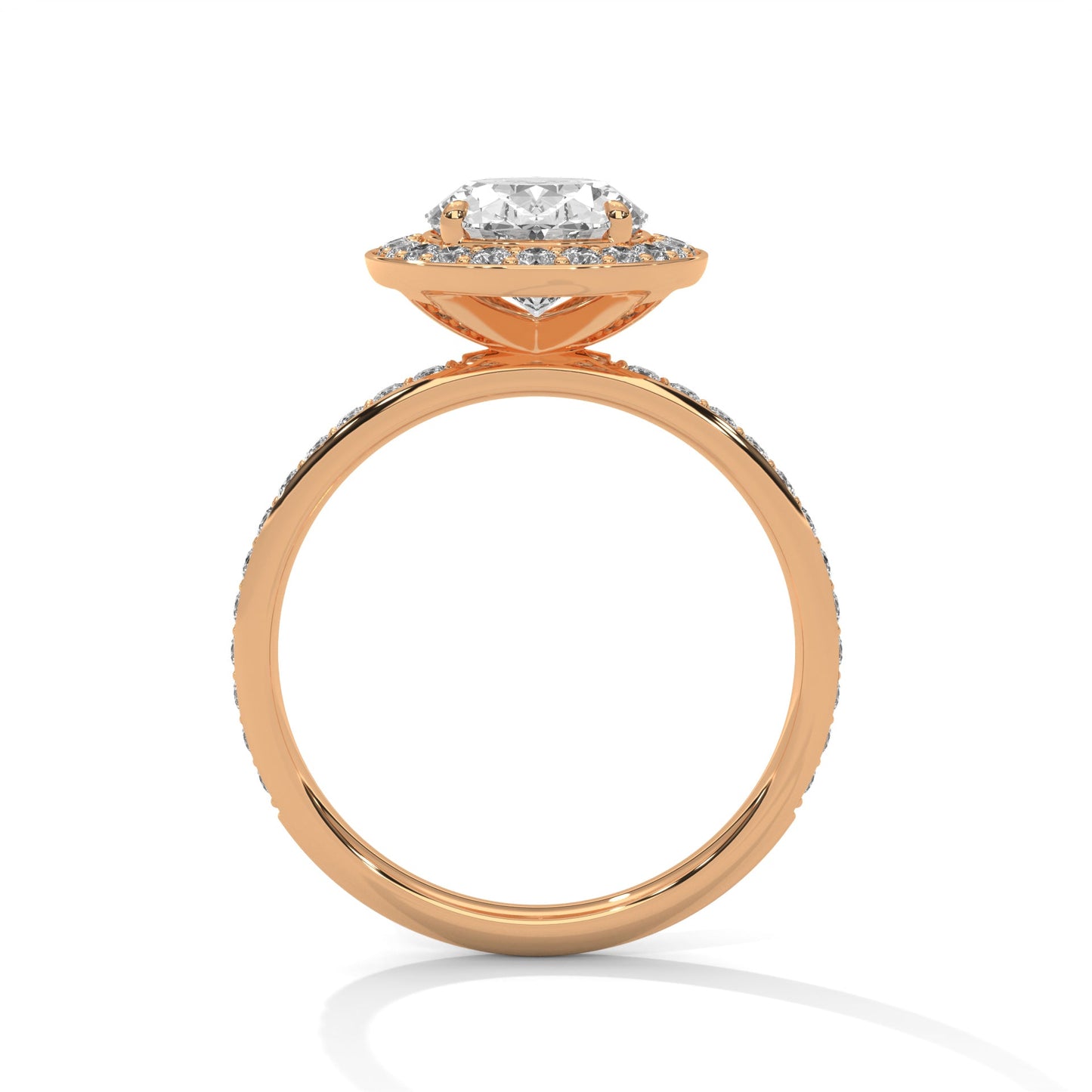 hidden halo oval-cut diamond engagement ring