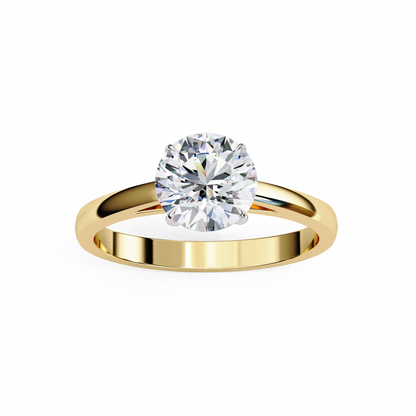 classic round cut solitaire diamond engagement ring