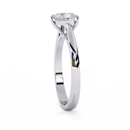 Heart Diamond Solitaire Engagement Ring