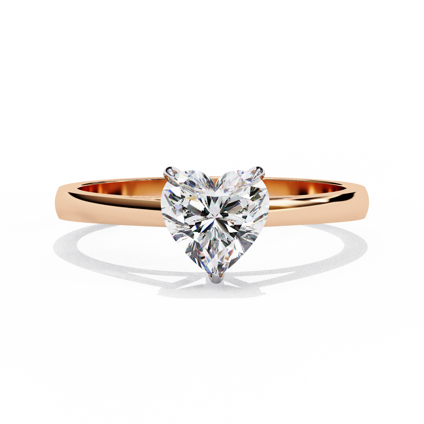 heart diamond solitaire engagement ring