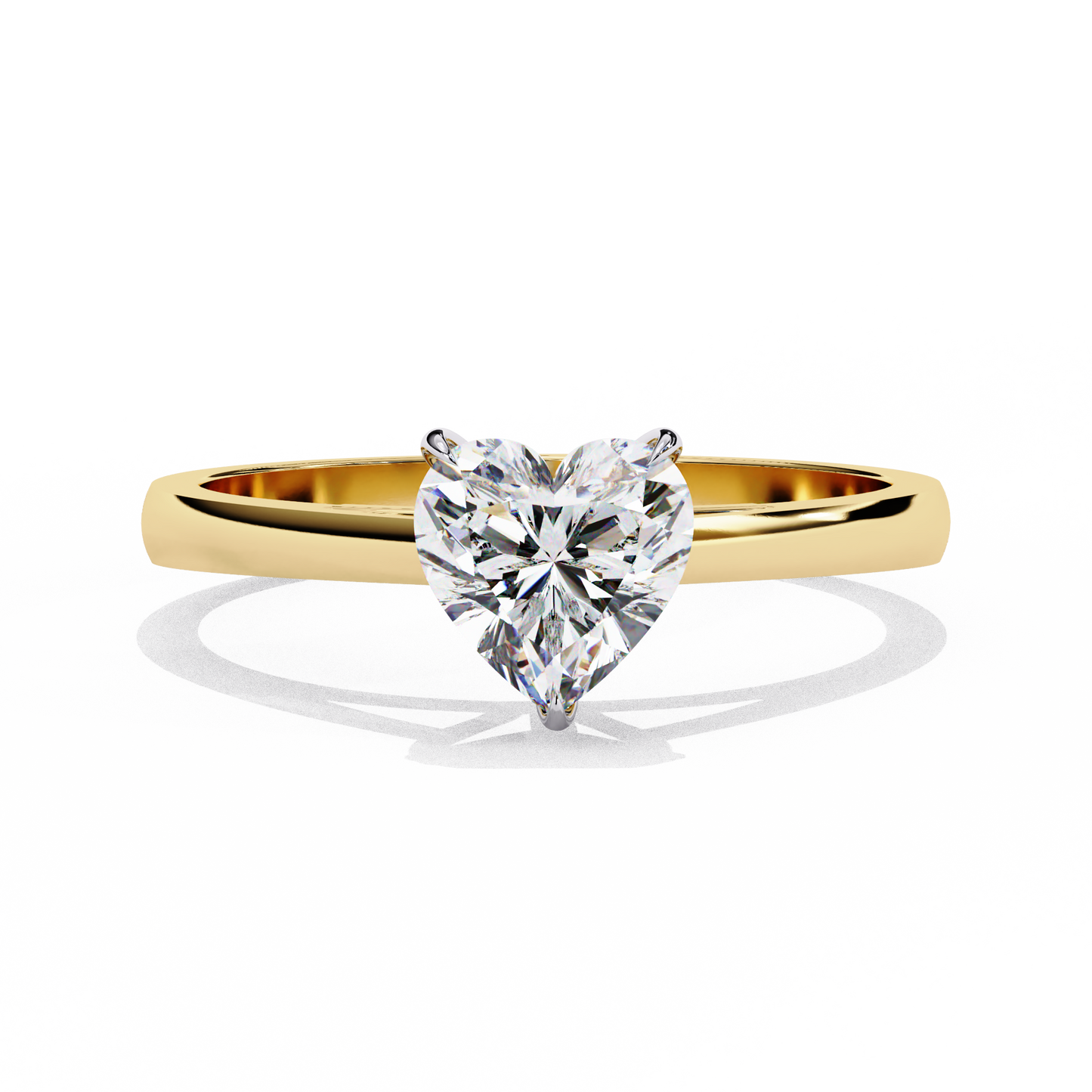 heart diamond solitaire engagement ring