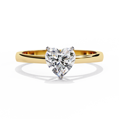 Heart Diamond Solitaire Engagement Ring