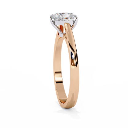 Heart Diamond Solitaire Engagement Ring