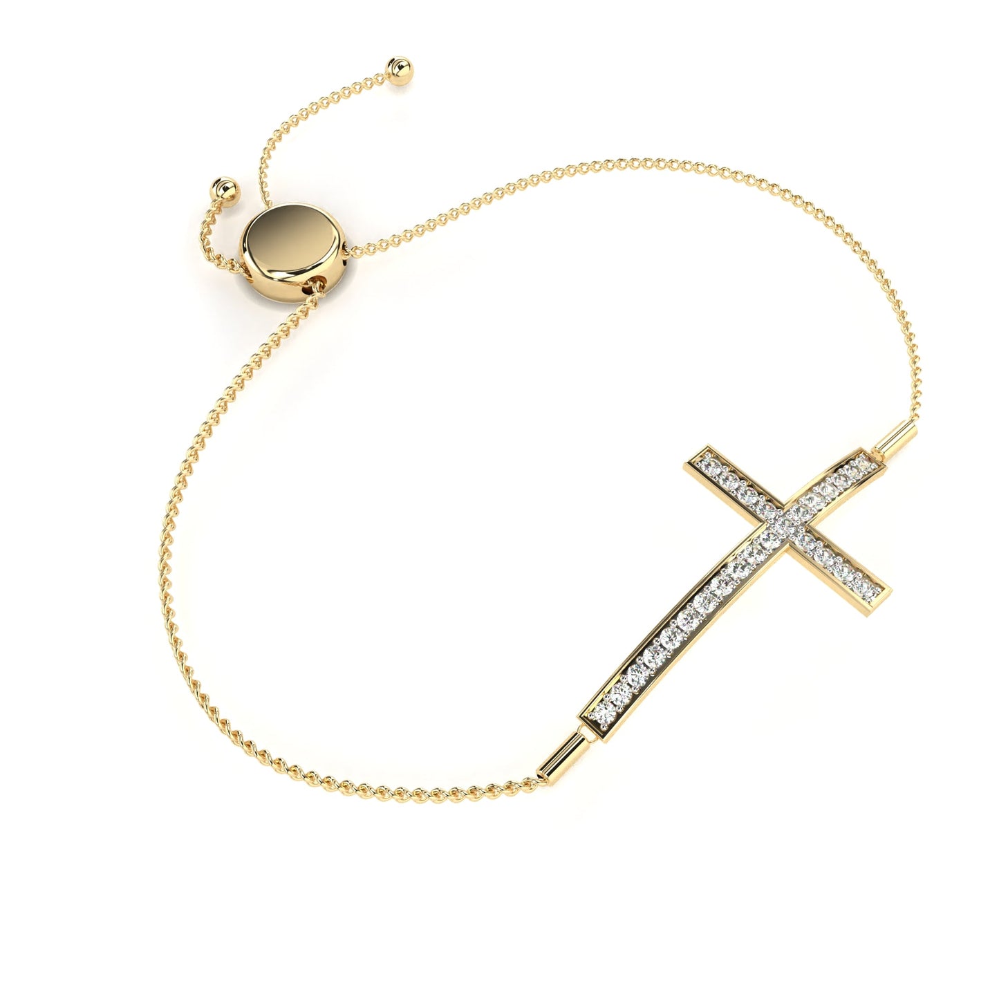 adjustable crystal cross bracelet – elegant faith-inspired jewelry