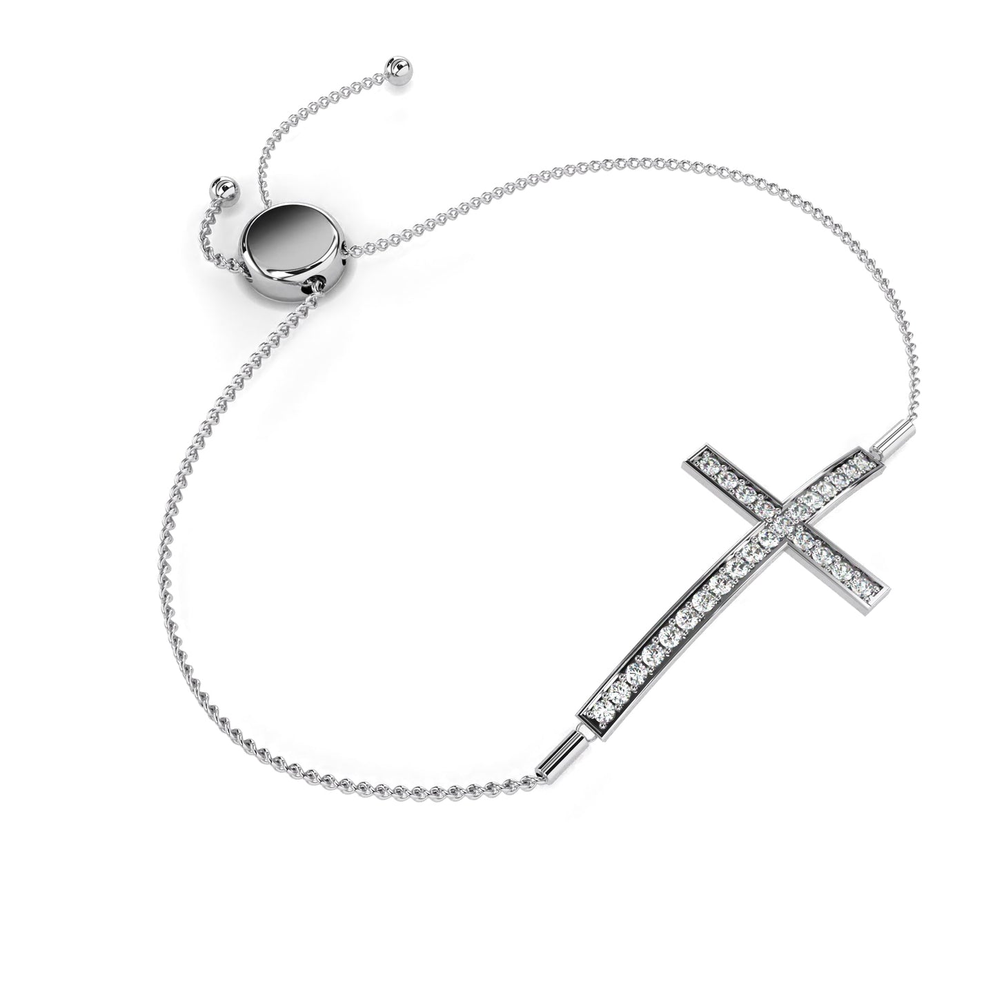 adjustable crystal cross bracelet – elegant faith-inspired jewelry