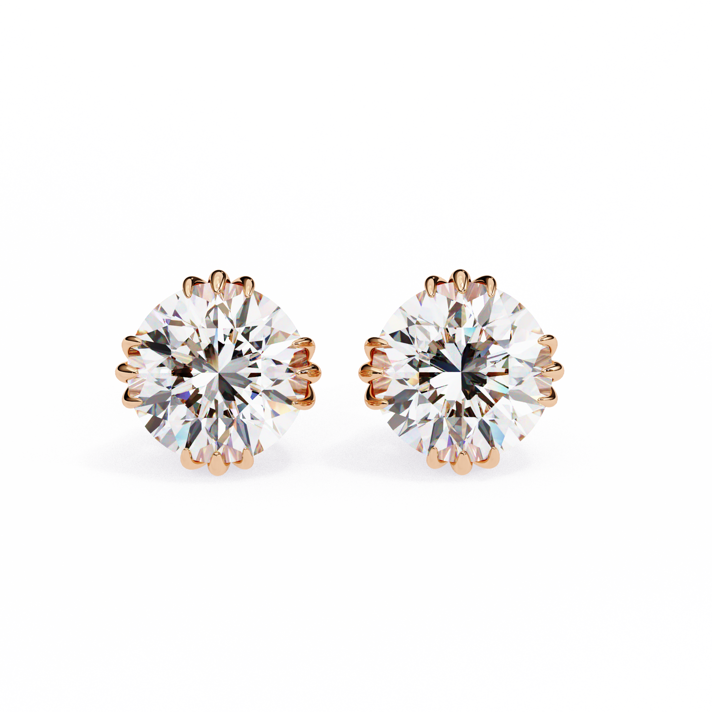 classic diamond stud earrings with prong setting – timeless elegance