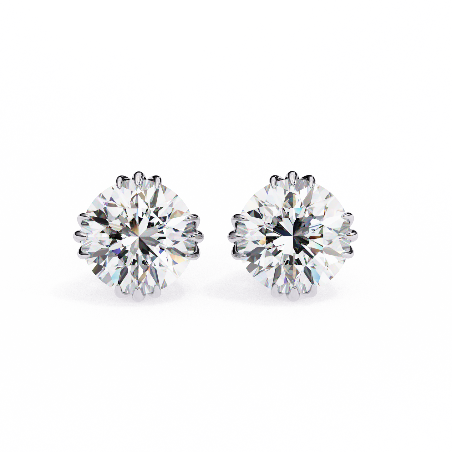 classic diamond stud earrings with prong setting – timeless elegance