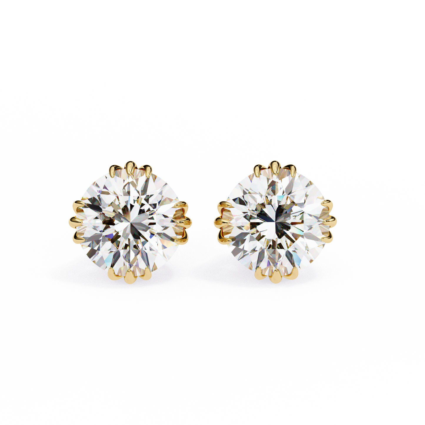classic diamond stud earrings with prong setting – timeless elegance