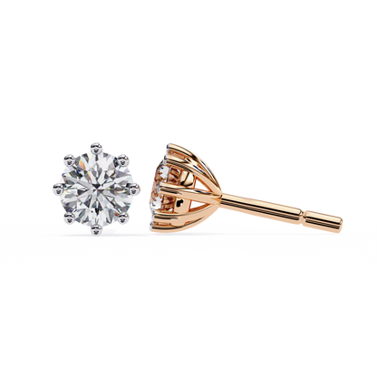 Classic Round Brilliant Diamond Stud Earrings
