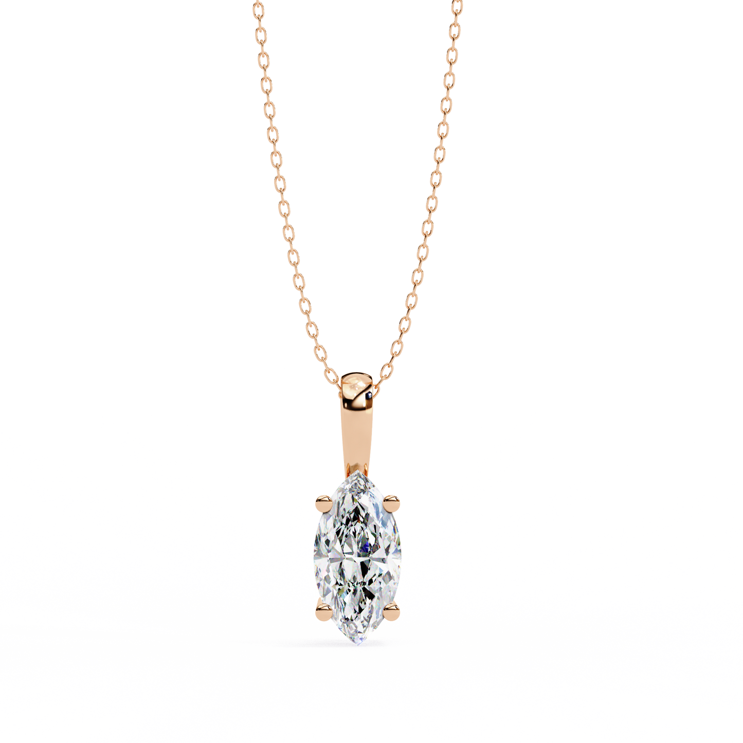 marquise diamond pendant necklace
