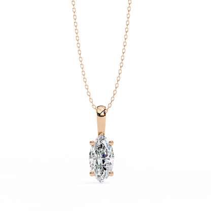 Marquise Diamond Pendant Necklace