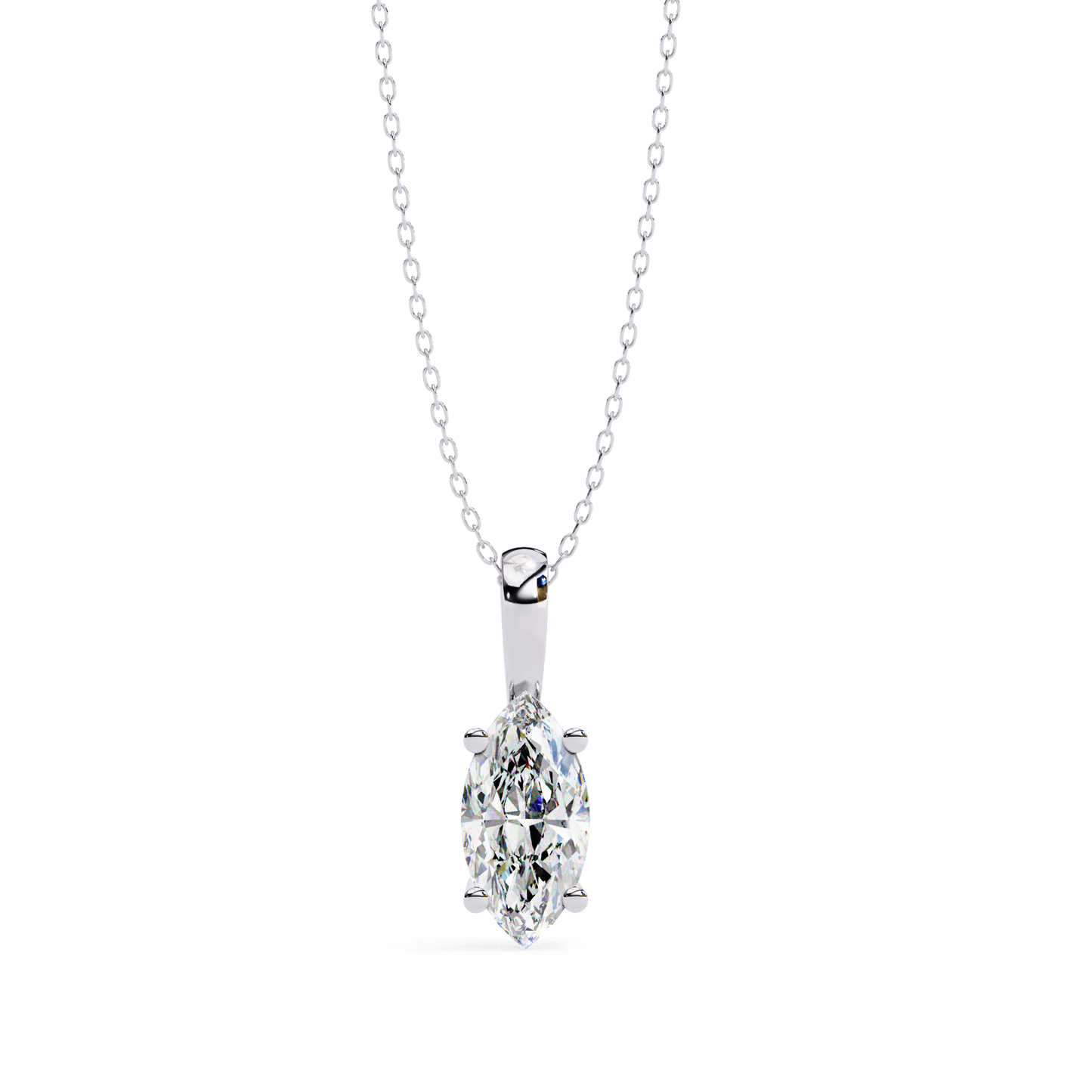 marquise diamond pendant necklace