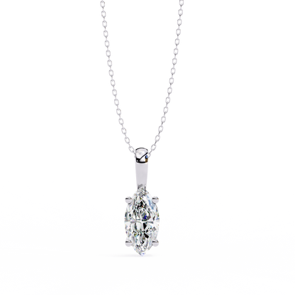 Marquise Diamond Pendant Necklace