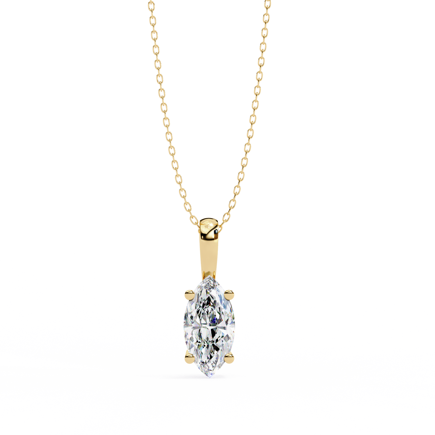 marquise diamond pendant necklace