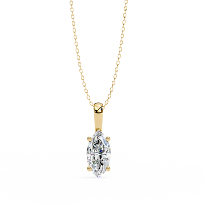 Marquise Diamond Pendant Necklace