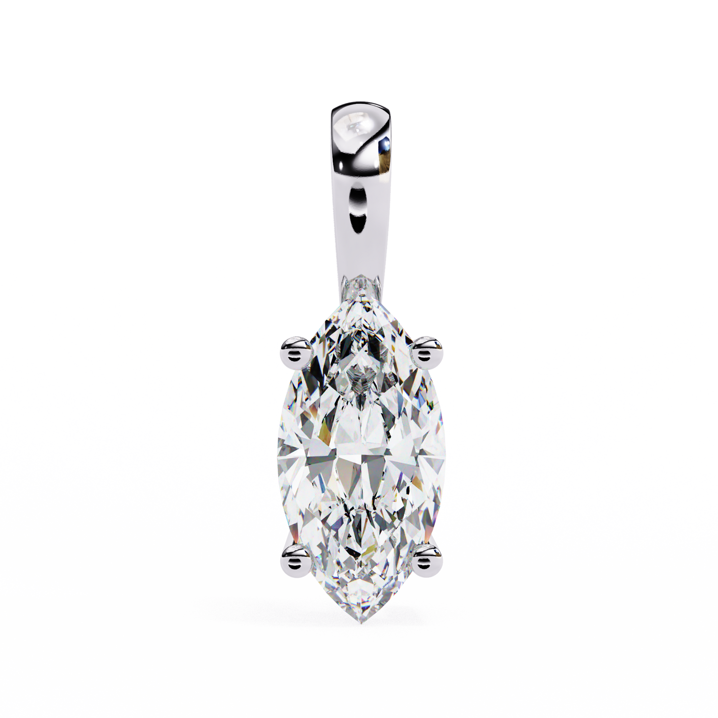 marquise diamond pendant necklace