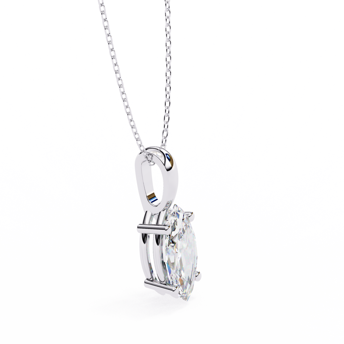 marquise diamond pendant necklace