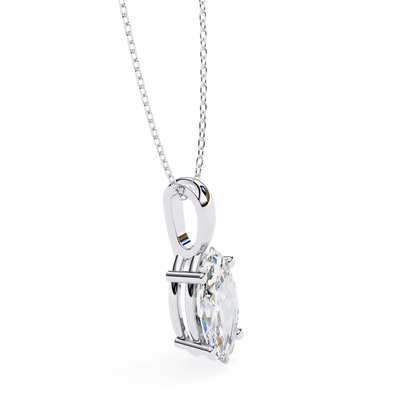 Marquise Diamond Pendant Necklace