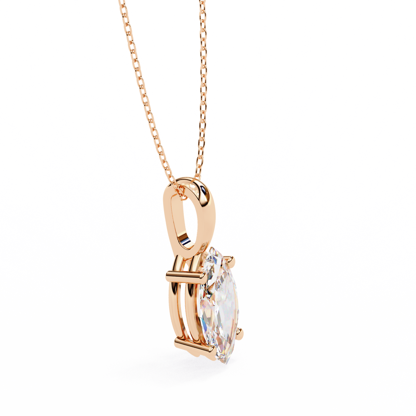 marquise diamond pendant necklace