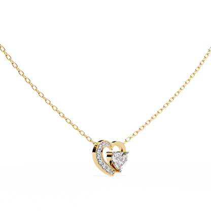 Heart-Shaped Diamond Pendant | Elegant Gold Heart Necklace