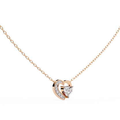 Heart-Shaped Diamond Pendant | Elegant Gold Heart Necklace
