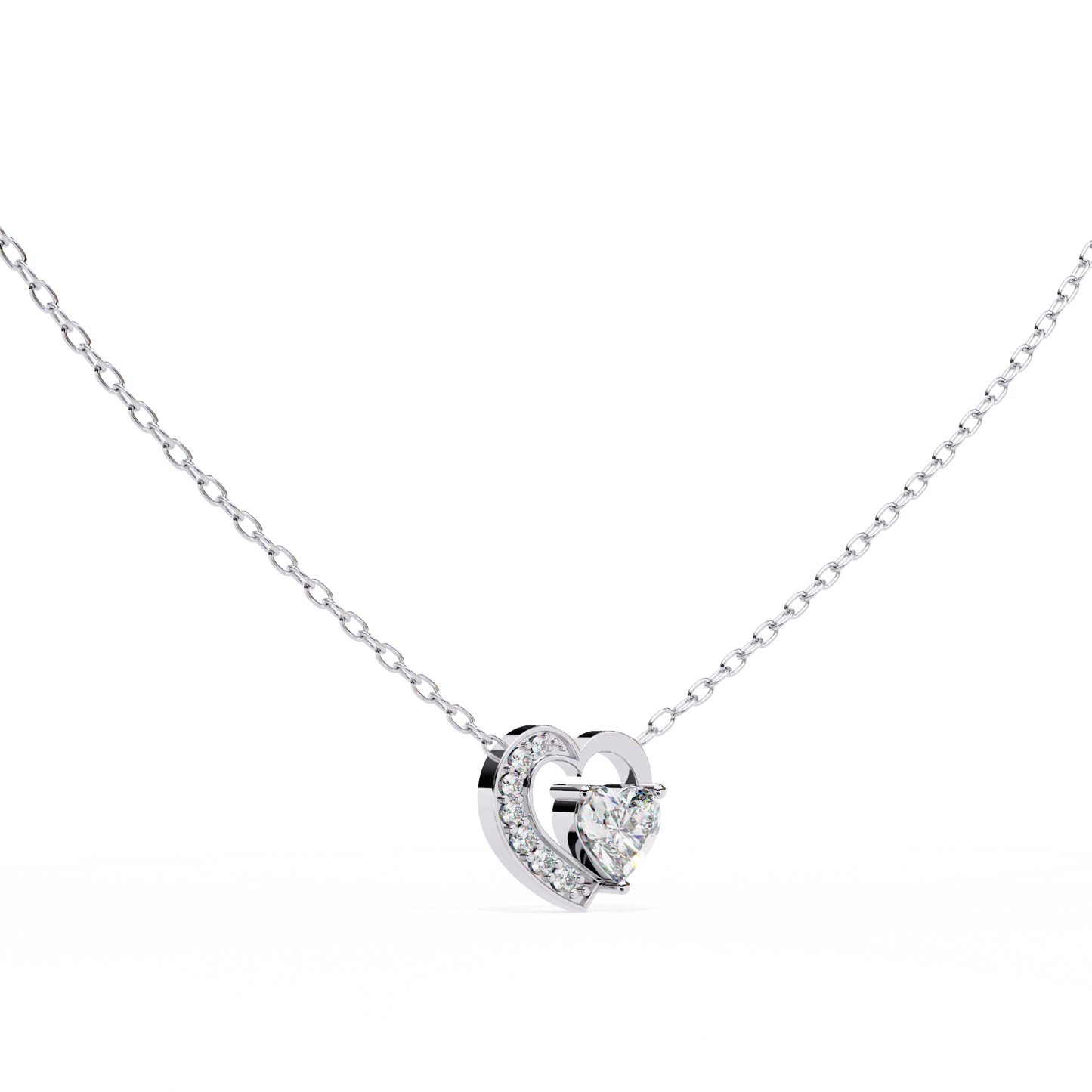 heart-shaped diamond pendant | elegant gold heart necklace