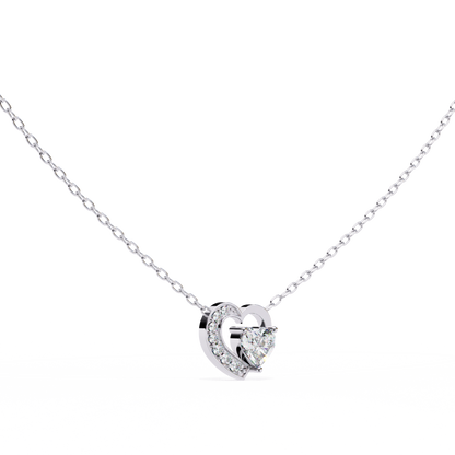 Heart-Shaped Diamond Pendant | Elegant Gold Heart Necklace
