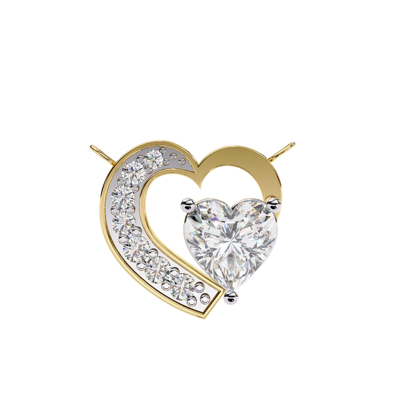 heart-shaped diamond pendant | elegant gold heart necklace