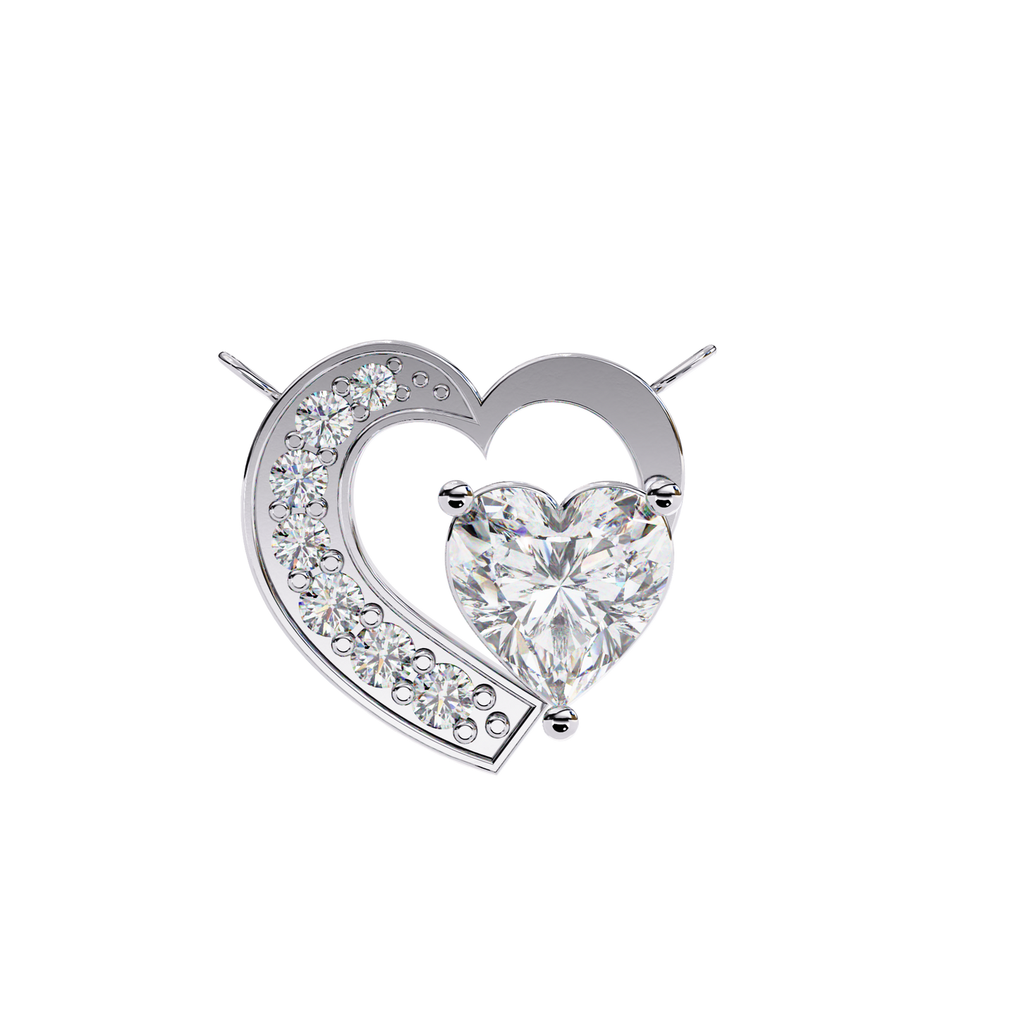 heart-shaped diamond pendant | elegant gold heart necklace