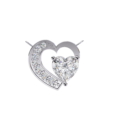 Heart-Shaped Diamond Pendant | Elegant Gold Heart Necklace
