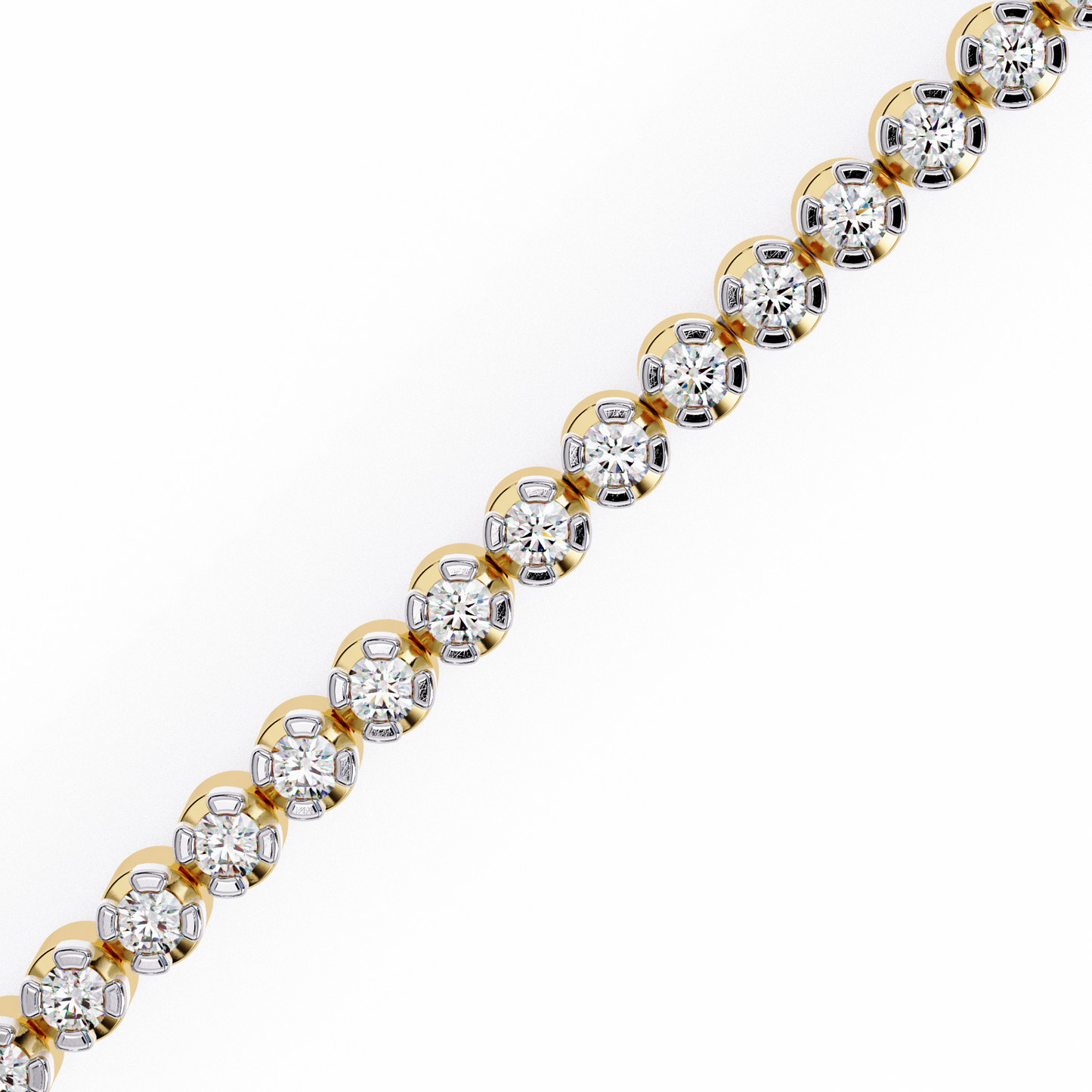 elegant diamond tennis bracelet with round-cut stones, perfect for special occasions.