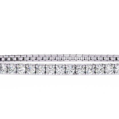 Elegant Diamond Tennis Bracelet Featuring Sparkling Round-Cut Diamonds In A Timeless Design