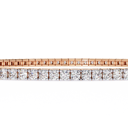 Elegant Diamond Tennis Bracelet Featuring Sparkling Round-Cut Diamonds In A Timeless Design