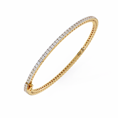 Elegant Diamond Tennis Bracelet Featuring Sparkling Round-Cut Diamonds In A Timeless Design