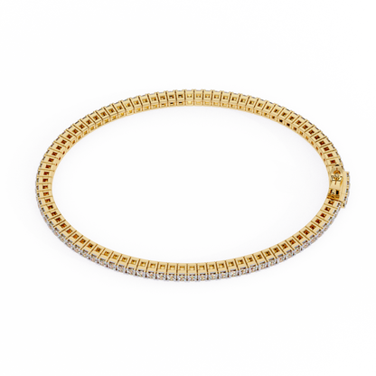 Elegant Diamond Tennis Bracelet Featuring Sparkling Round-Cut Diamonds In A Timeless Design