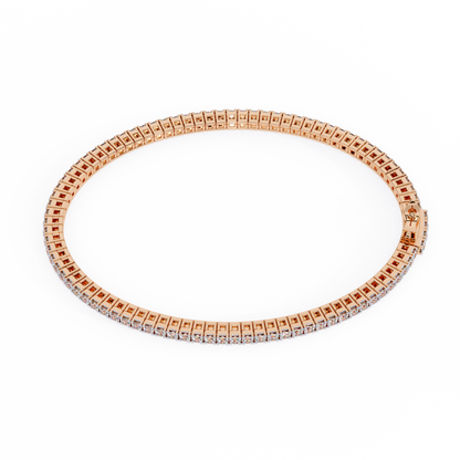 Elegant Diamond Tennis Bracelet Featuring Sparkling Round-Cut Diamonds In A Timeless Design