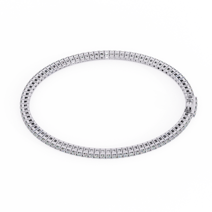 Elegant Diamond Tennis Bracelet Featuring Sparkling Round-Cut Diamonds In A Timeless Design
